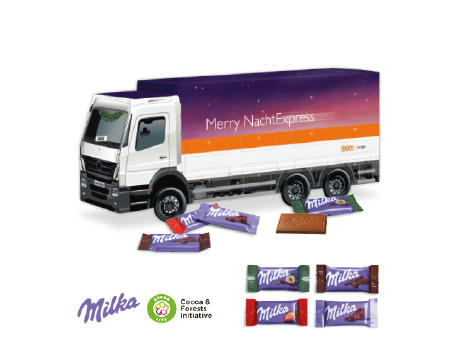 Product image 3D Adventskalender "LKW" mit Milka Schokolade Werbeartikel