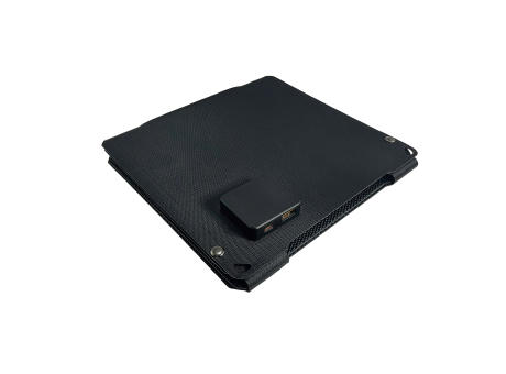 Faltbare Outdoor Solarmatte SM03 mit 4 Solarpanels und 30W Schwarz Werbeartikel