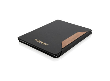 Teri AWARE™ A4 Portfolio aus RPET und Walnuss bedrucken