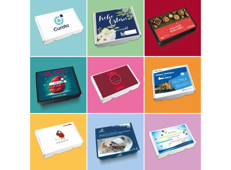 Geschenkkarton mit 3 Tee Spezialitäten Werbeartikel