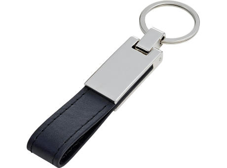 Schlüsselanhänger mit Stahlplatte und Kunsstofflasche Keon bedrucken