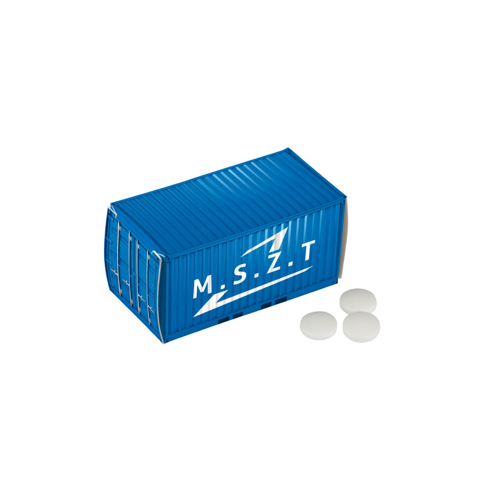 Product image Mit Pfefferminz gefüllte Containerbox Werbeartikel