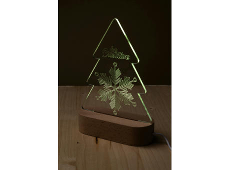 Weihnachtsbaum LED-Lichttrophäe Woodify Xmas Werbeartikel
