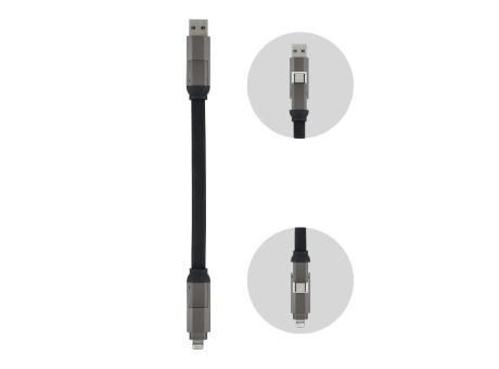 Multifunktionales 4-in-1 Kabel OTG Schlüsselanhänger Größe 60 W Werbeartikel