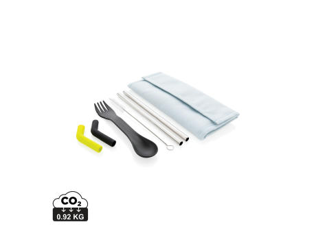 Product image Tierra 2-teiliges Trinkhalm- und Besteckset Werbeartikel