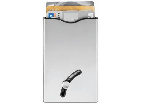 Product image Blackmaxx® Sicherheitskartenhalter "CardSafeOneTouch" silber bedrucken