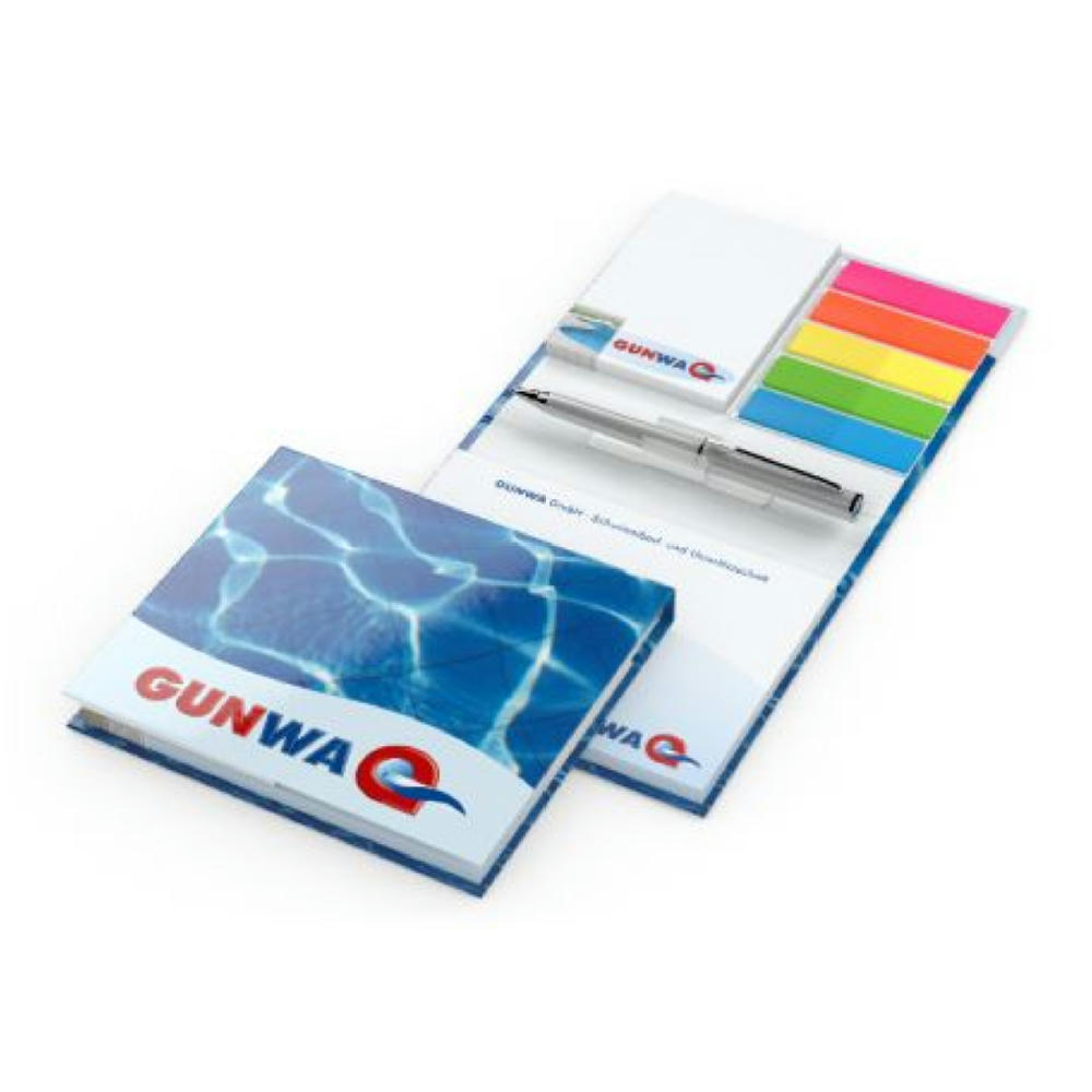 Product image Haftnotiz-Set Amsterdam A Bookcover mit Mini-Kugelschreiber Werbeartikel