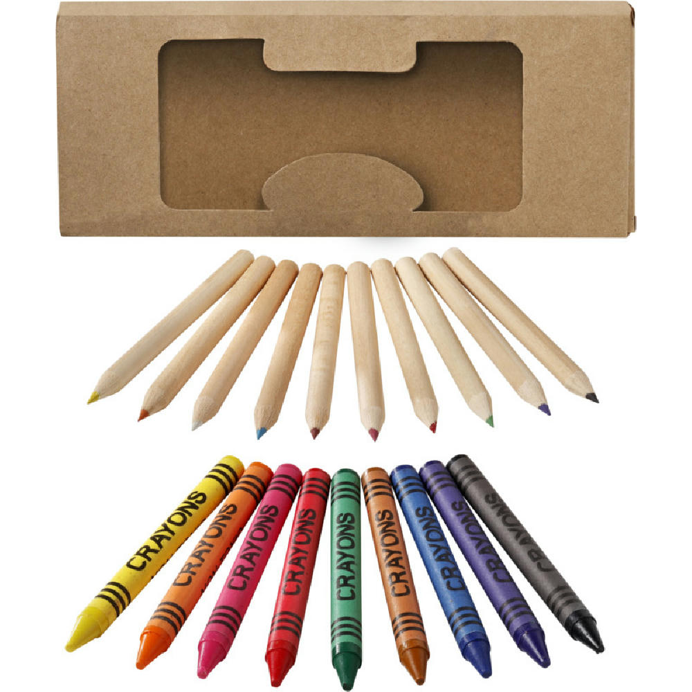 Product image Lucky 19-teiliges Waxmal- und Buntstifte Set Werbeartikel