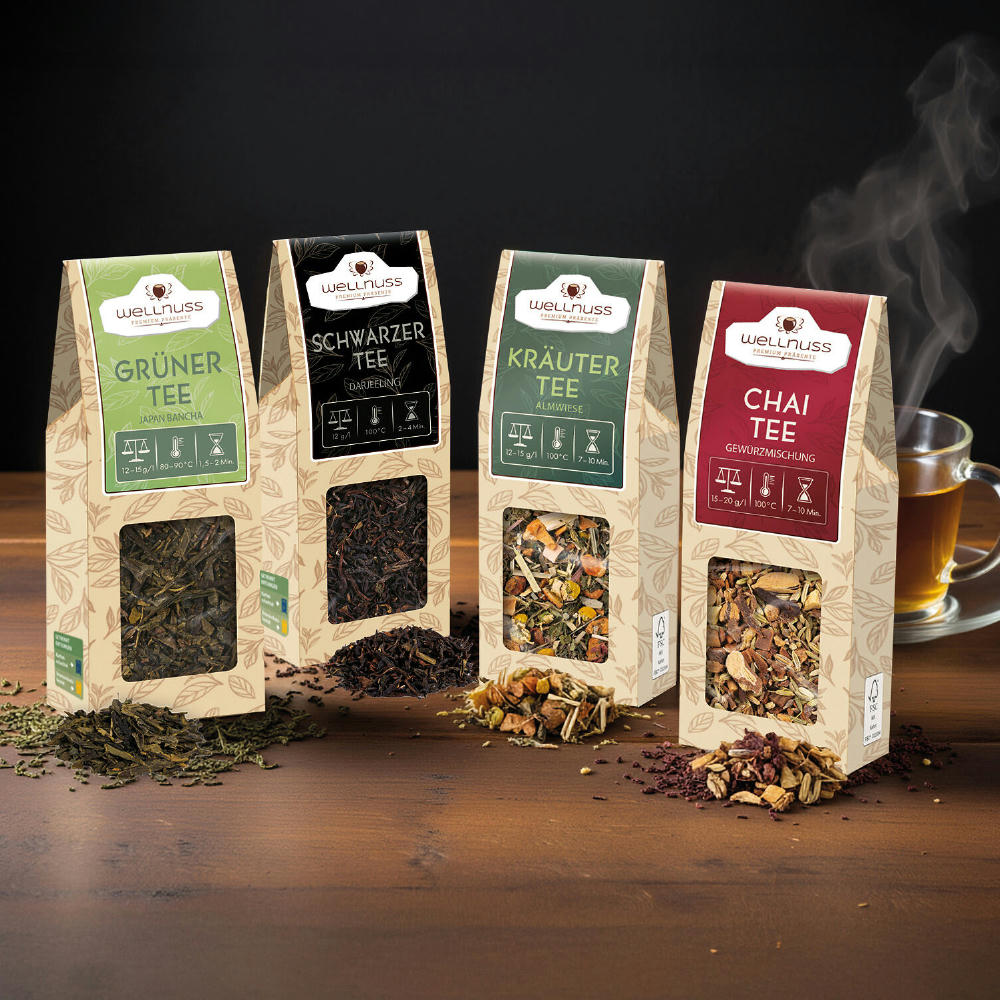 Geschenkkarton mit 1 Tee Spezialität Werbeartikel