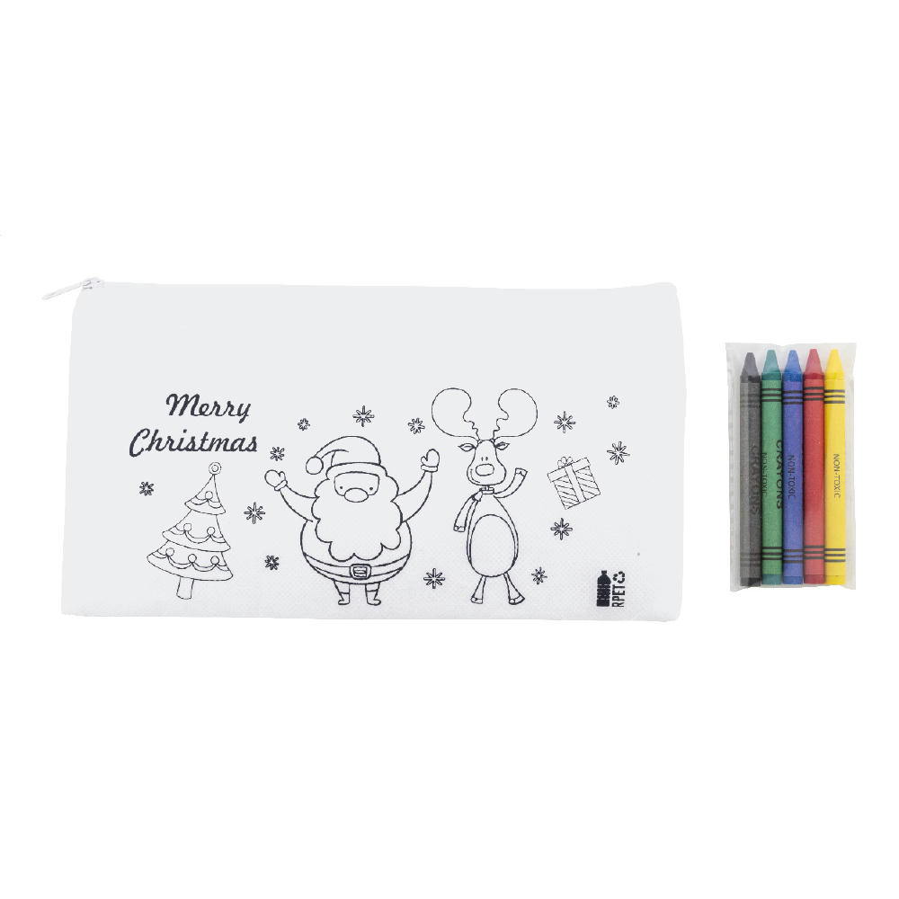 Weihnachts-Stifteetui zum Ausmalen Julfar Draw Werbeartikel