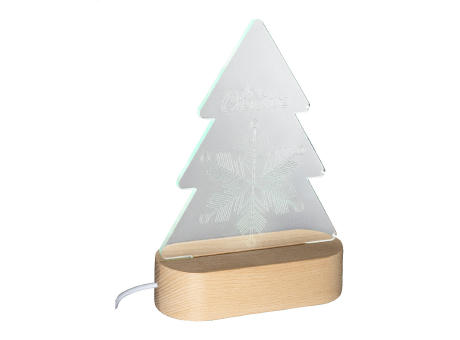Weihnachtsbaum LED-Lichttrophäe Woodify Xmas Werbeartikel