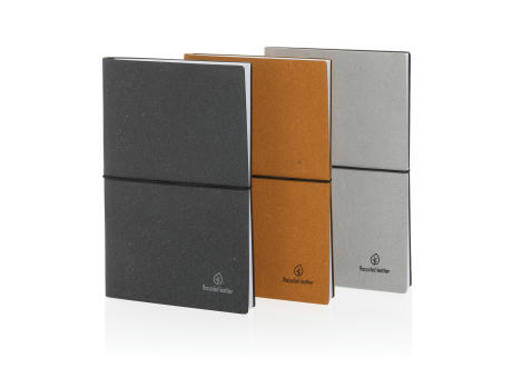 A5 Notizbuch aus GRS recyceltem Leder bedrucken