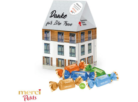 3D Präsent "Haus" mit Merci Petits Werbeartikel