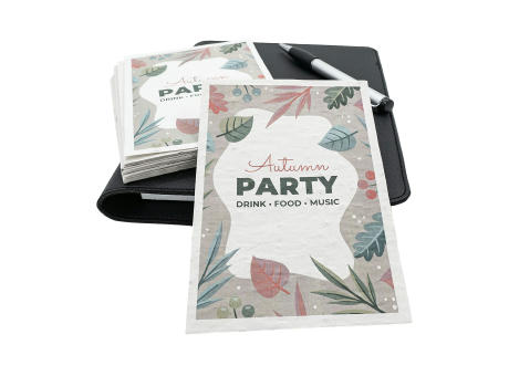 Leaflet A6 Seed Paper 80 gr Werbeartikel