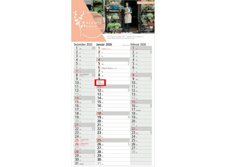 3-Monatskalender Spectrum 3 Bestseller (Einblatt) Werbeartikel
