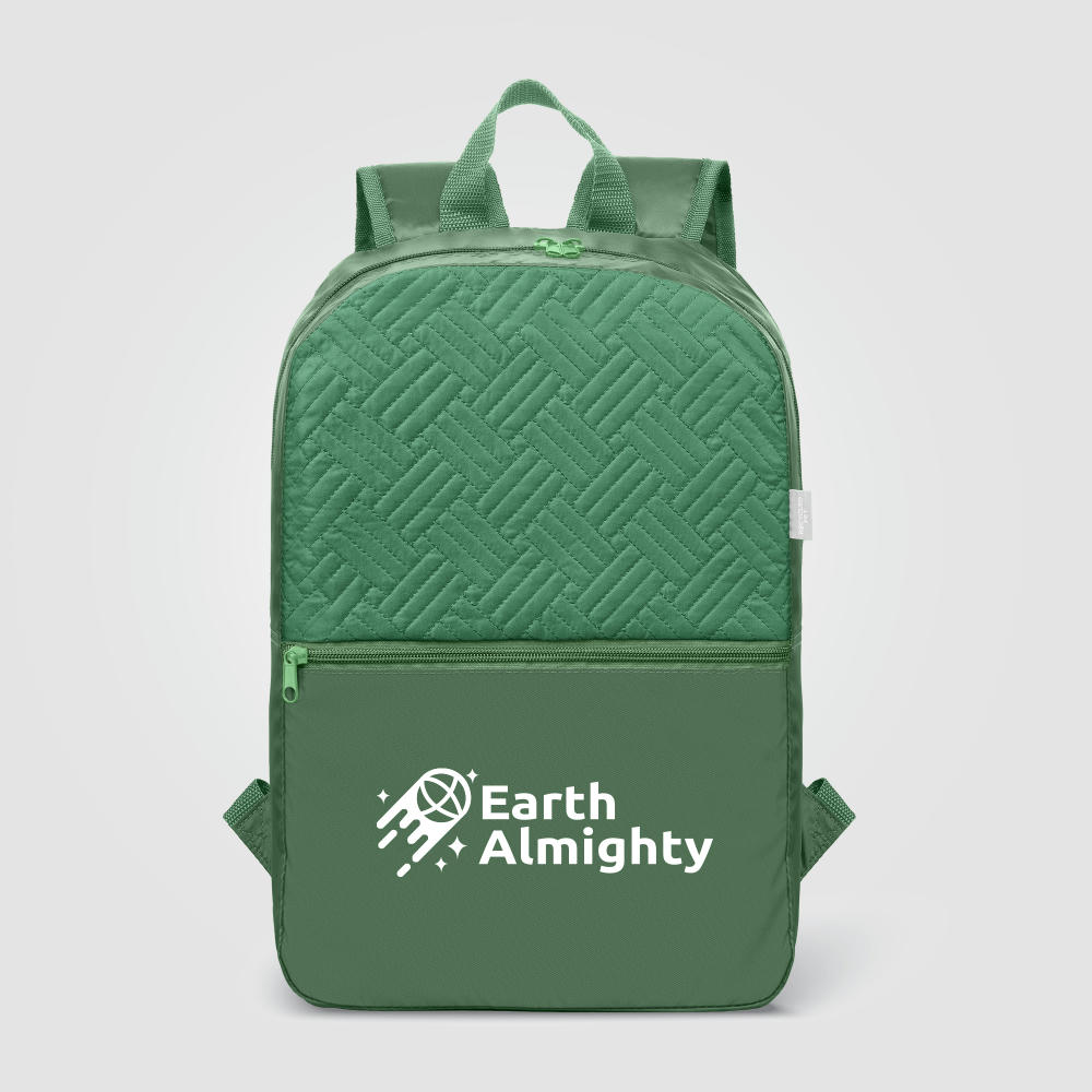 Sora Rucksack gesteppt aus recyceltem 210D Polyester - 13 L Werbeartikel