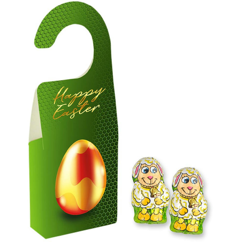 Product image Schoko-Lamm, ca. 36g, Türhänger Box Werbeartikel