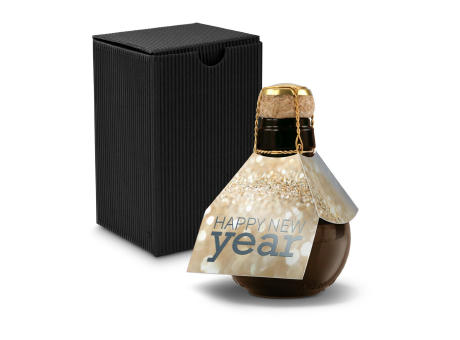 Kleinste Sektflasche der Welt! Happy New Year - Inklusive Geschenkkarton in Gelb, 125 ml Werbeartikel