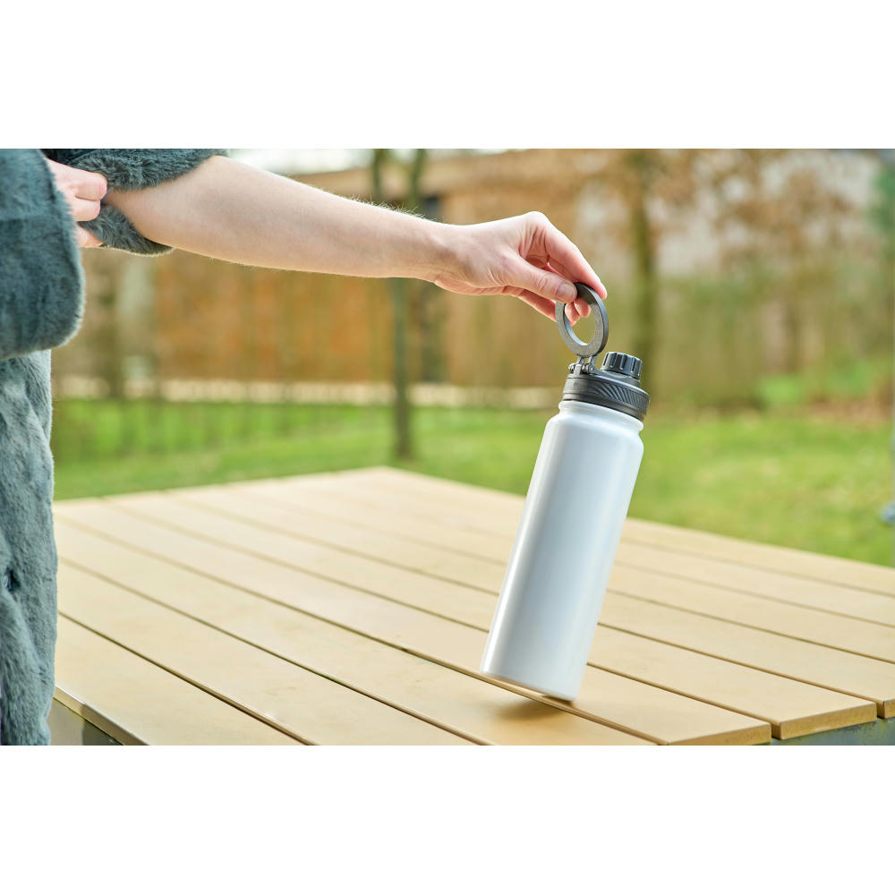 Doppelwandige Flasche aus Edelstahl (800 ml) Zinnia Werbeartikel