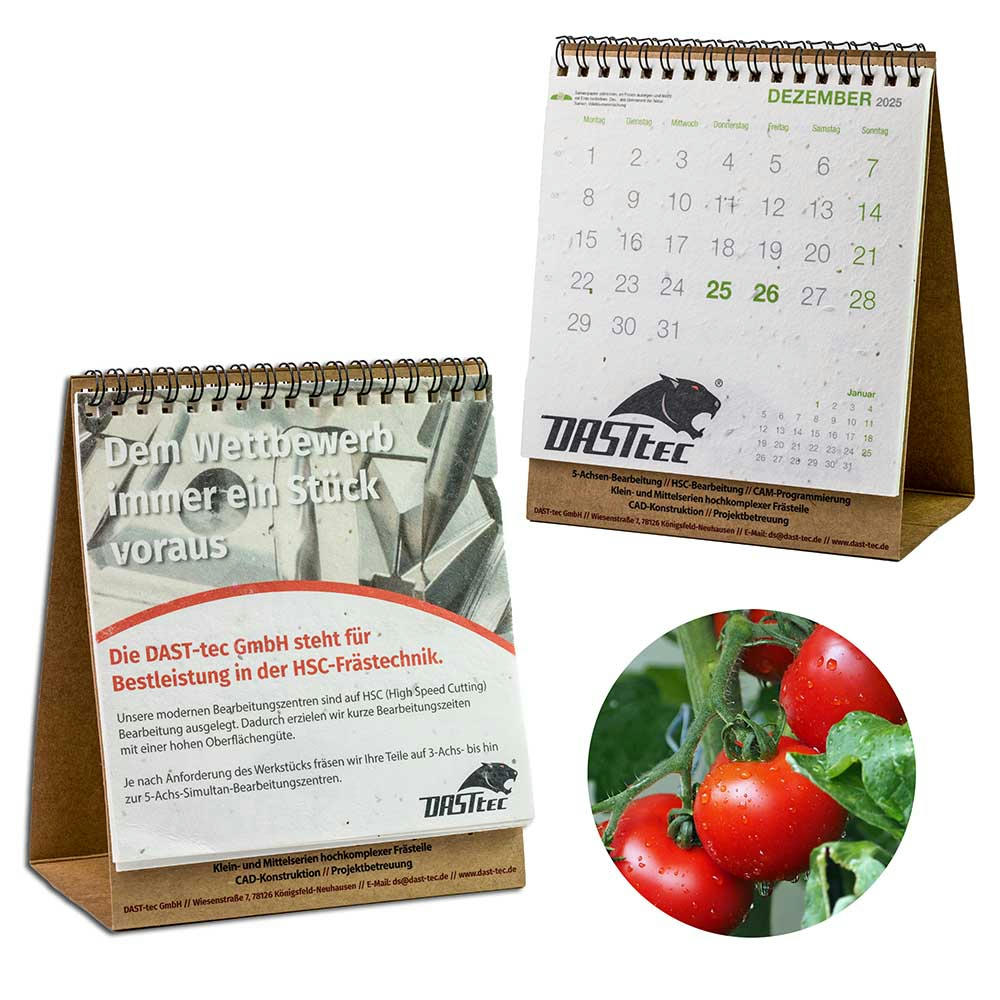 Samenpapier-Tischkalender - Minze Werbeartikel