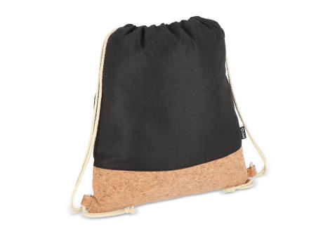Product image Kordelzugbeutel R-PET & Kork 35 x 40cm bedrucken