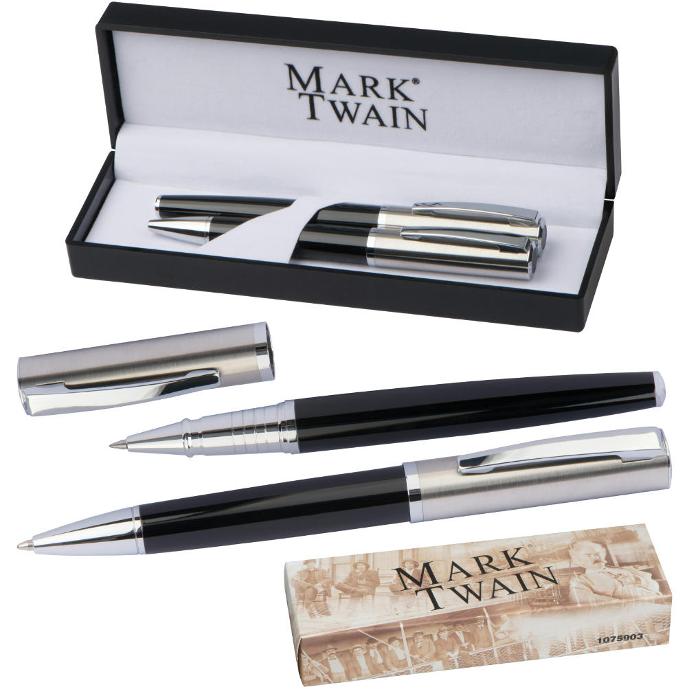 Product image Mark Twain Schreibset Kugelschreiber und Rollerball Werbeartikel