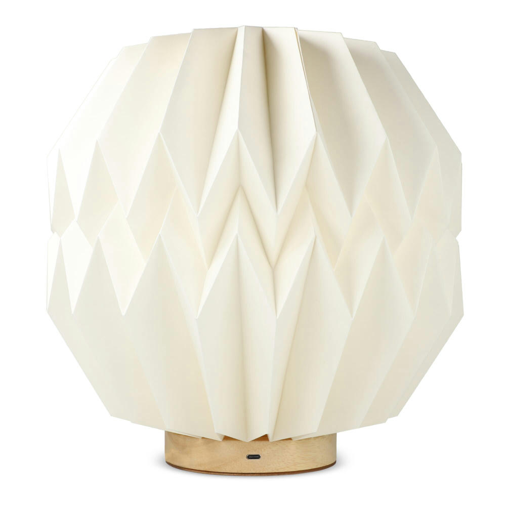 Coollux faltbare, von Origami inspirierte Papier-LED-Lampe Luna 25cm Werbeartikel