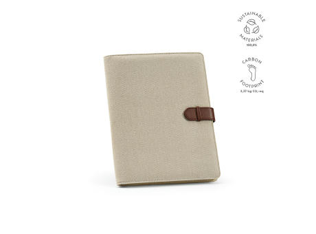 Product image Eliot A4-Mappe aus recyc.Baumwolle. Notizblock mit 64-seitigem FSC Werbeartikel