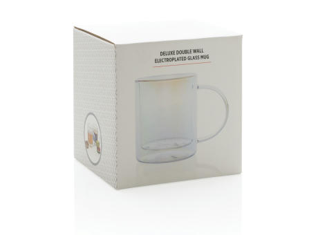 Doppelwandiger Deluxe-Becher aus galvanisiertem Glas bedrucken