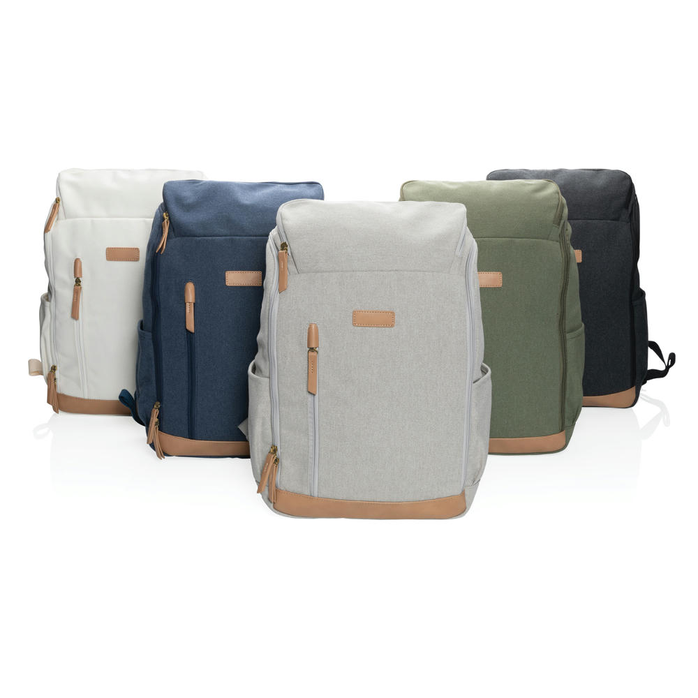 Impact AWARE™ 16 oz. r recyceltem canvas 15" Laptop-Rucksack Werbeartikel