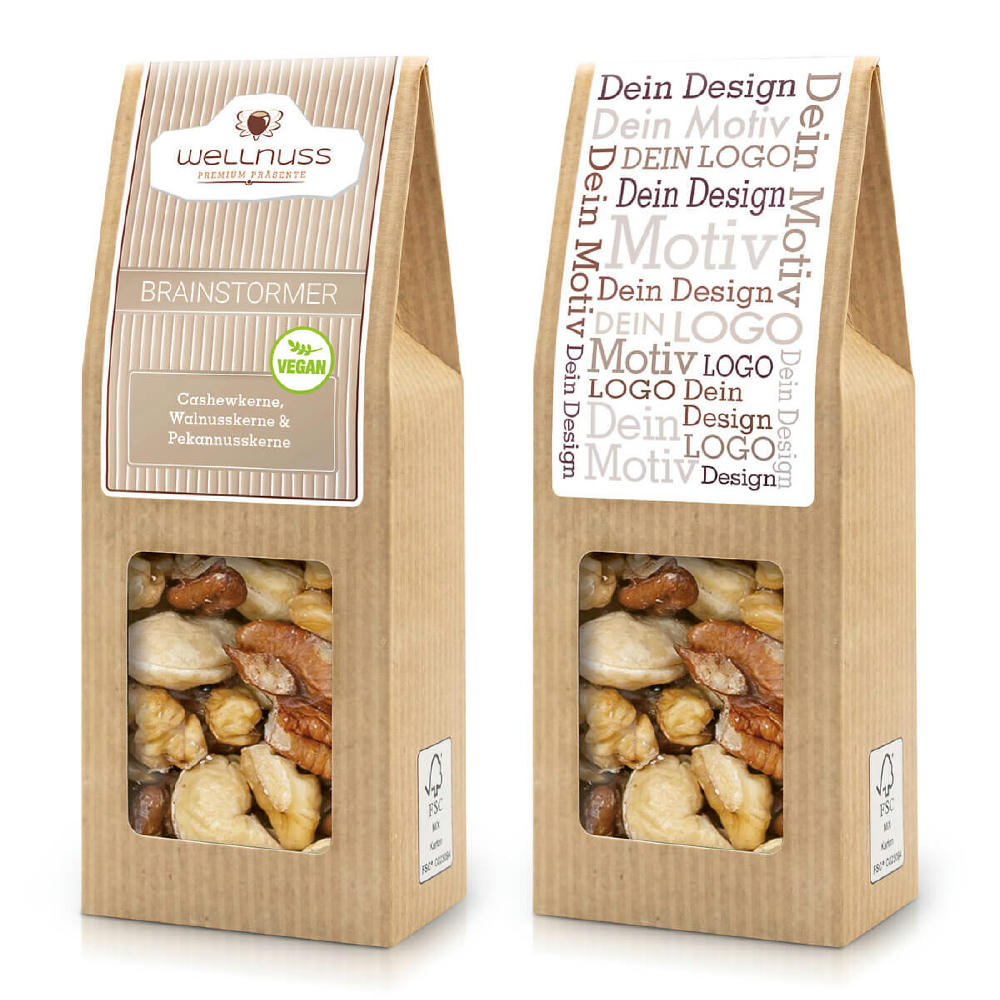 Product image Cashewkerne, Walnusskerne & Pekannusskerne in der Faltschachtel Werbeartikel