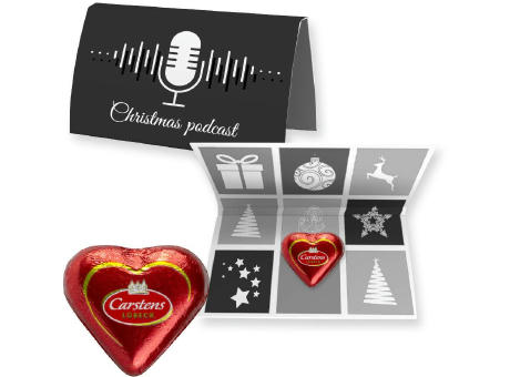 Product image Lübecker Marzipanherzen, ca. 12g, Werbekarte gefaltet bedrucken