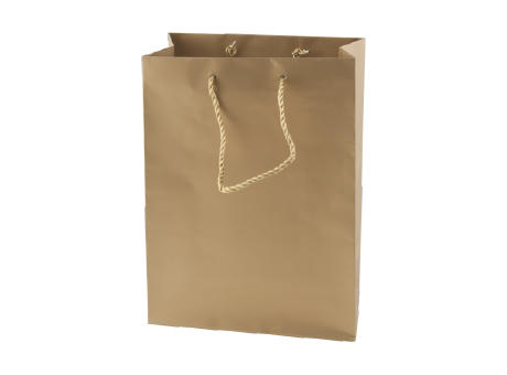 Product image Matte Papiertasche silber und gold 220x290x100 mm Werbeartikel