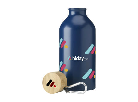 AluBamboo GRS Recycled Alu 500 ml Wasserflasche Werbeartikel