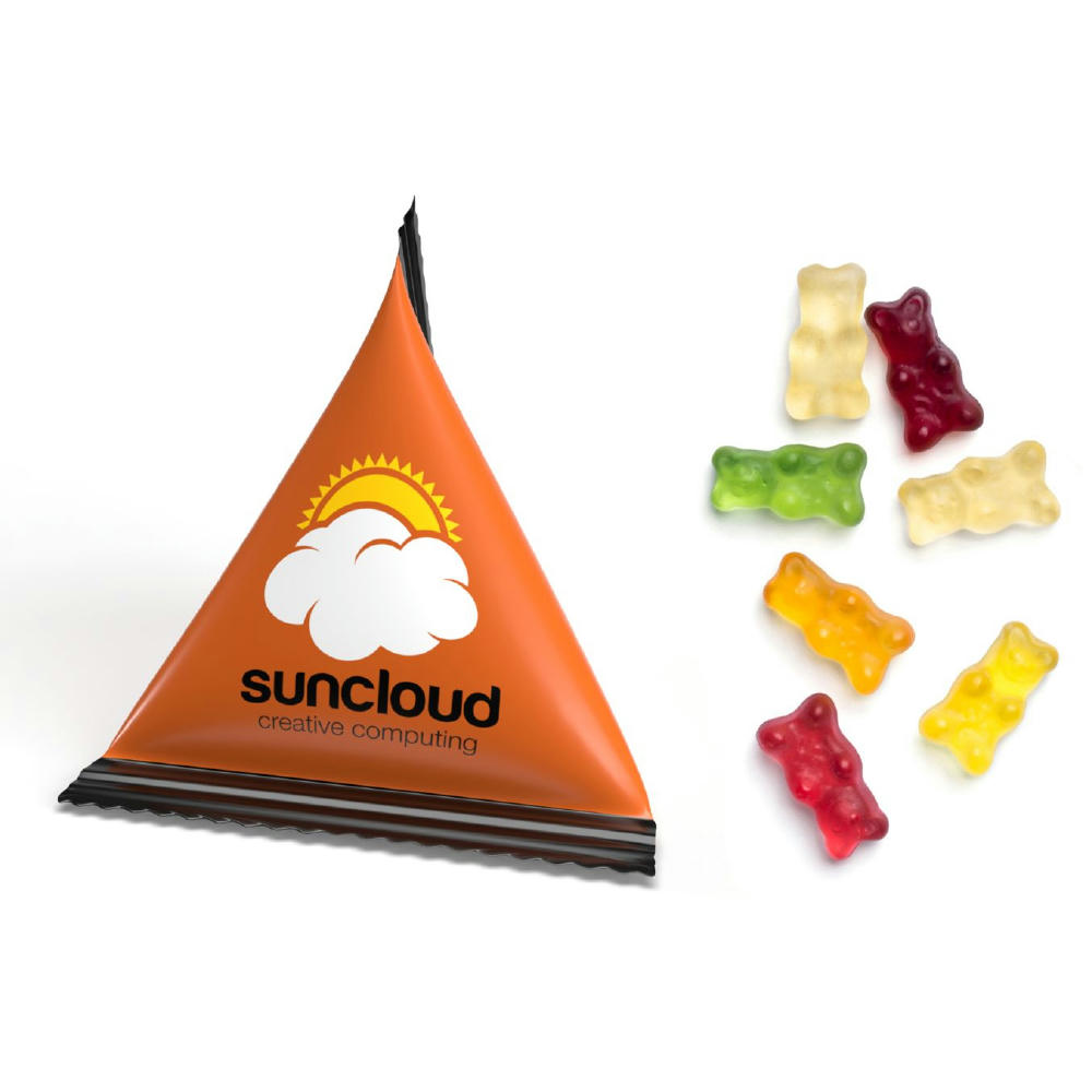 Product image Mini Tetraeder Fruchtgummi Werbeartikel