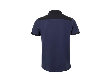 VL VELES. Zweifarbiges Stretch-Piqué-Poloshirt (200 g/m²) mit kurzen Ärmeln, aus Polyester (96 %) und Elastan (4 %) Werbeartikel