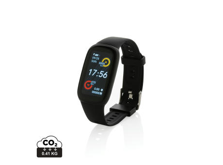 1,47" Aktivitätsuhr aus RCS recyceltem TPU mit Pulsmesser Werbeartikel