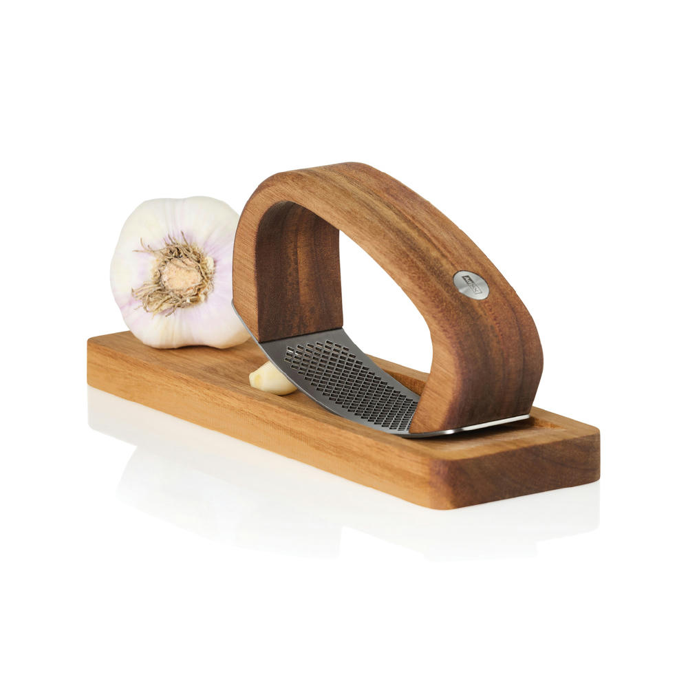 Product image AdHoc RoccaAlio Knoblauchpresse mit Schneidebrett Werbeartikel