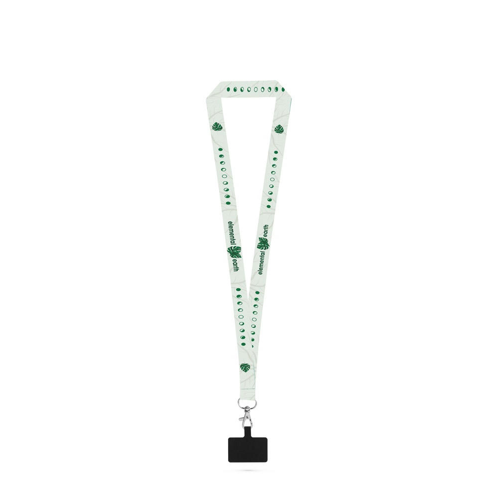 Product image EPSOM. Lanyard aus receyceltem Polyester (100%rPET) mit Karabiner, geeignet für Sublimation Werbeartikel