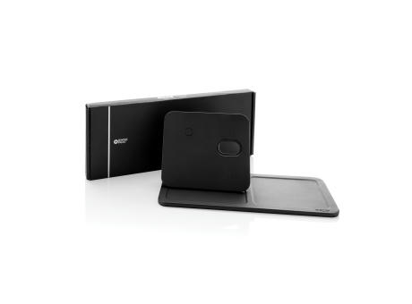 Swiss Peak 3-in-1- Wireless-Charging Desk-Tray aus RCS rPU Werbeartikel