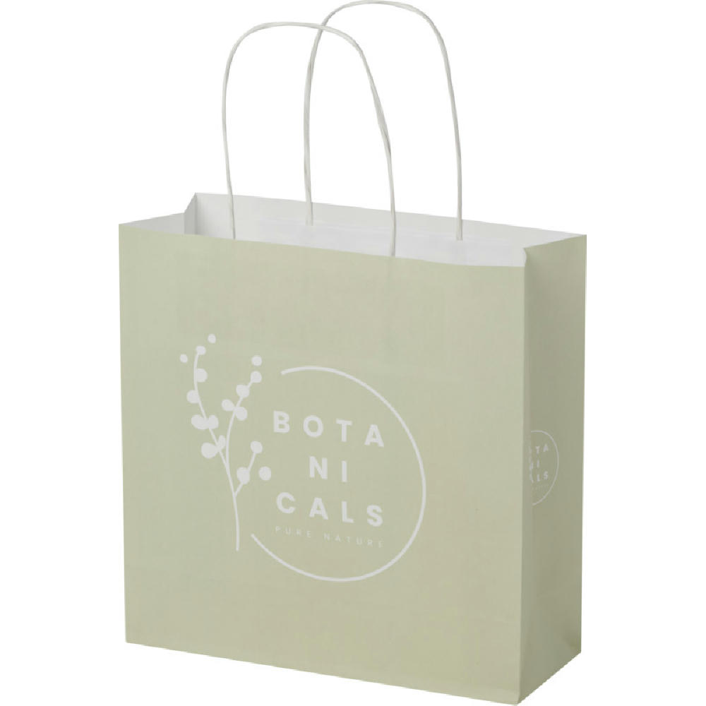 Product image Kraftpapiertasche 120 /m² mit gedrehten Griffen – 24 × 9 × 24 cm Werbeartikel