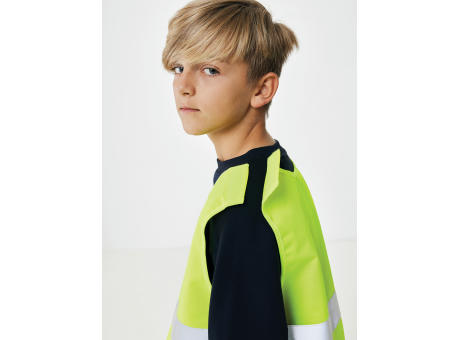 Sicherheitsweste aus GRS recyceltem PET 7-12 Jahre Werbeartikel