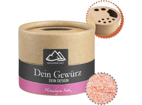 Product image Rosa Kristallsalz, ca. 75g, Kraftpapierstreuer Mini Werbeartikel