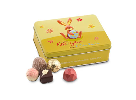 Geschenkartikel / Präsentartikel: Kleinigkeit vom Osterhasen - Pralinendose mit 125 g Werbeartikel