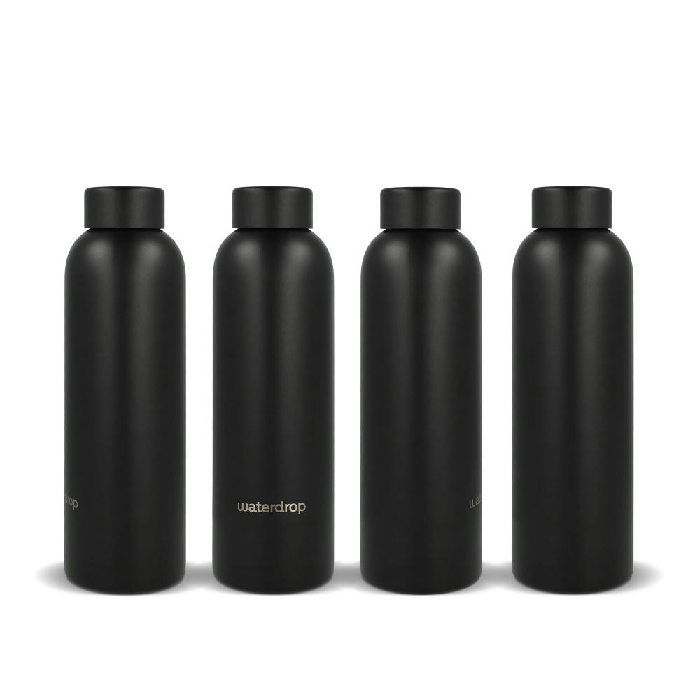 Waterdrop Edelstahlflasche mit Stahldeckel 600 ml Werbeartikel