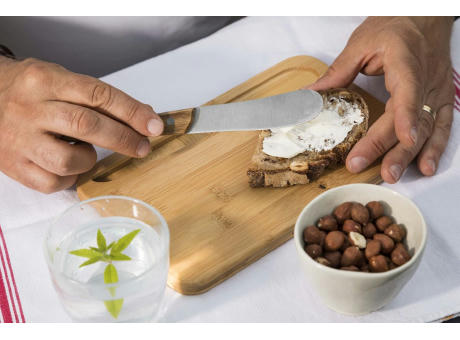 Frühstücks-Brettchen 'Takeita' mit Buttermesser 'Alta' Werbeartikel