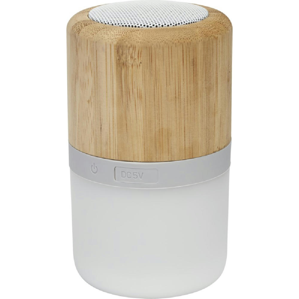 Product image Aurea Bluetooth® Lautsprecher aus Bambus mit Licht Werbeartikel