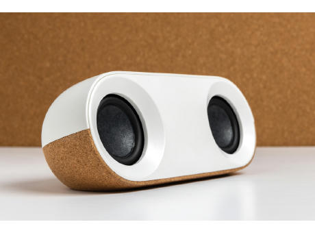Oregon 10W Lautsprecher aus RCS recyc. Kunststoff und Kork Werbeartikel