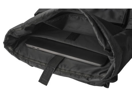 rPET (290T) Polyester Twill Rucksack mit Lasche Marlowe Werbeartikel