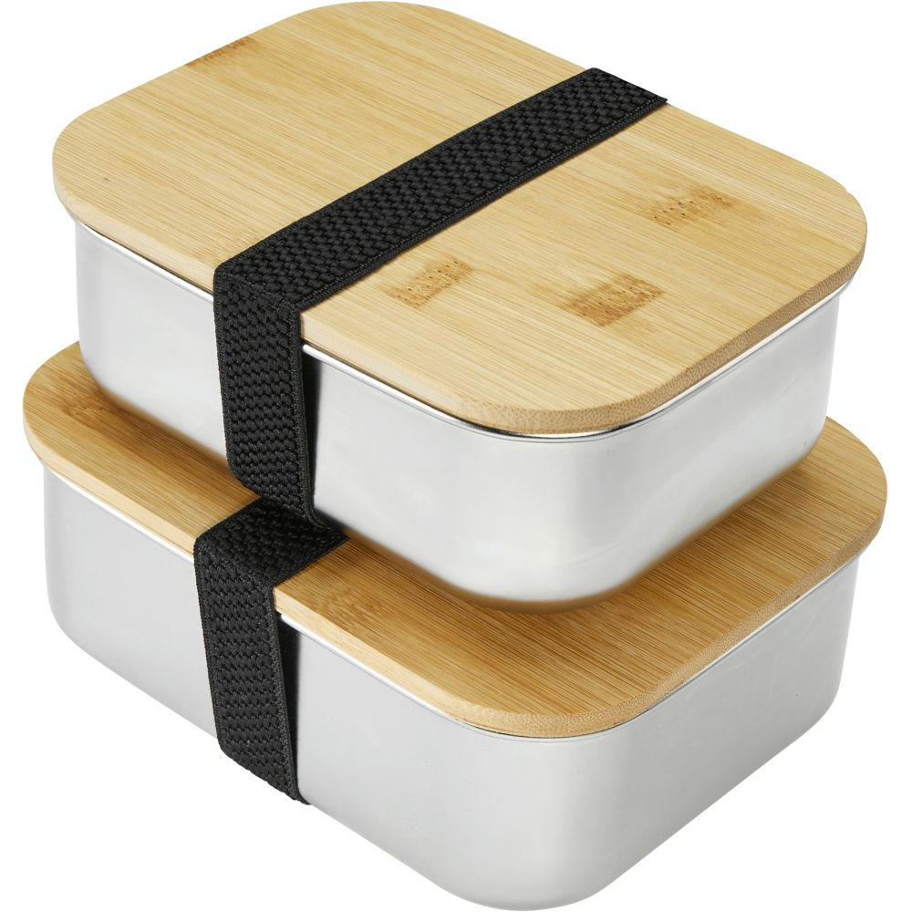 Product image Lunchbox 1000 ml aus Edelstahl mit Bambus-Deckel Werbeartikel